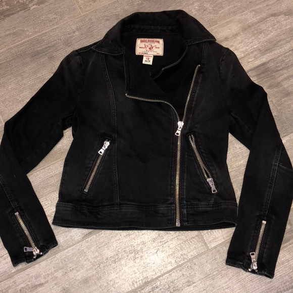 Moto Jean TRUE RELIGION zip Jean jacket⚡️⚡️ - Picture 2 of 4